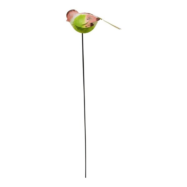 Metal 53cm Pot Stake Home/Garden Decorative Lawn Ornament Bora Bora Bird Pink