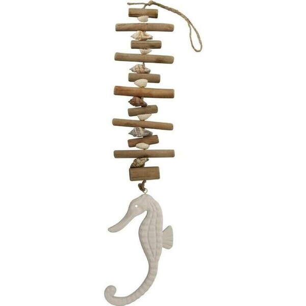 LVD Hanging Seahorse Driftwood Decorative Sculpture Home/Lounge Decor 53cm
