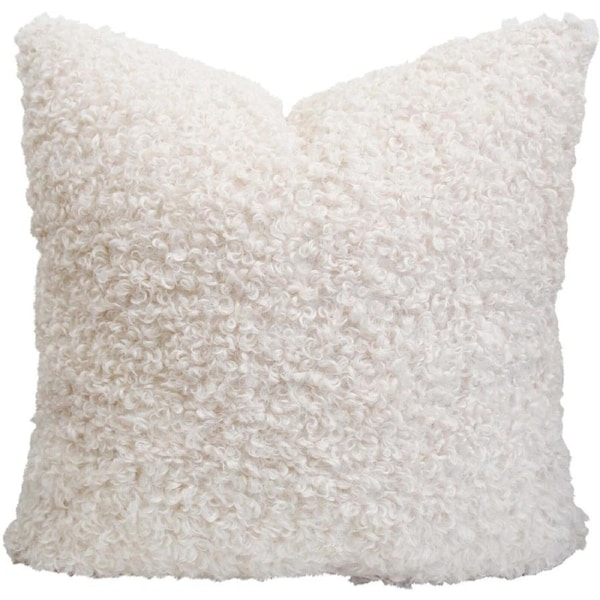 LVD Soft Cushion Curly White Decorative Home/Lounge Bedroom Decor 45x45cm
