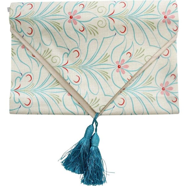 LVD Linen Delight Table Runner Home/Kitchen Tablecloth Decor 33x180cm Aqua