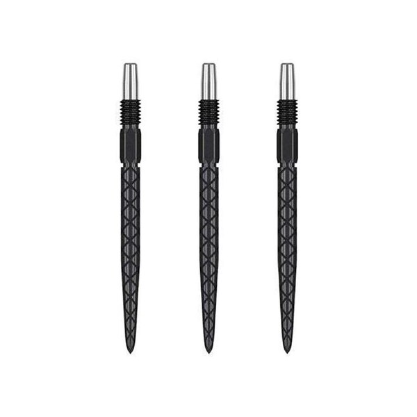 3pc Target 35mm Diamond Pro Swiss Point Accessory For Darts SP Barrels Black