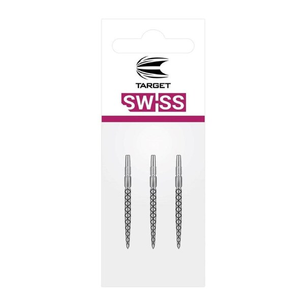 3pc Target 35mm Diamond Pro Swiss Point Accessory For Darts SP Barrels Silver