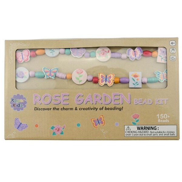 Kaper Kidz Rose Garden Wooden Bead Jewellery Kit Kids/Childrens Toy 4Y+