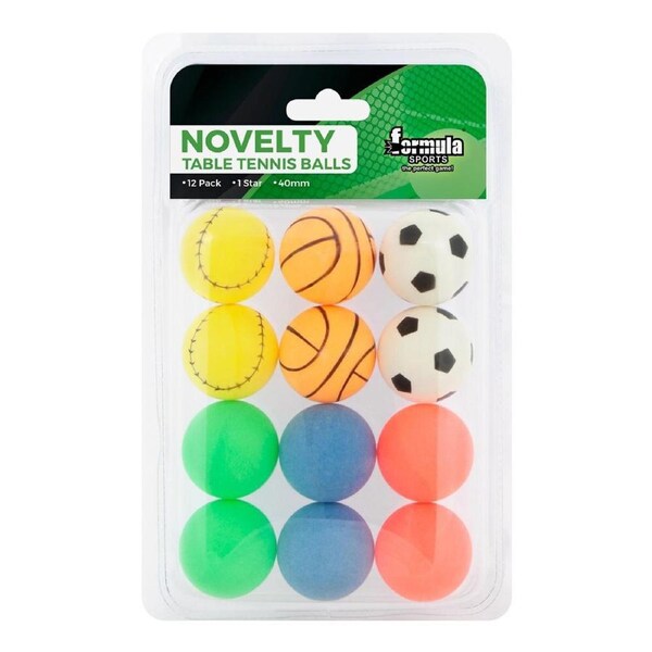 12PK Formula Sports Novelty 40mm Table Tennis Balls Ping Pong Sports Accessory
