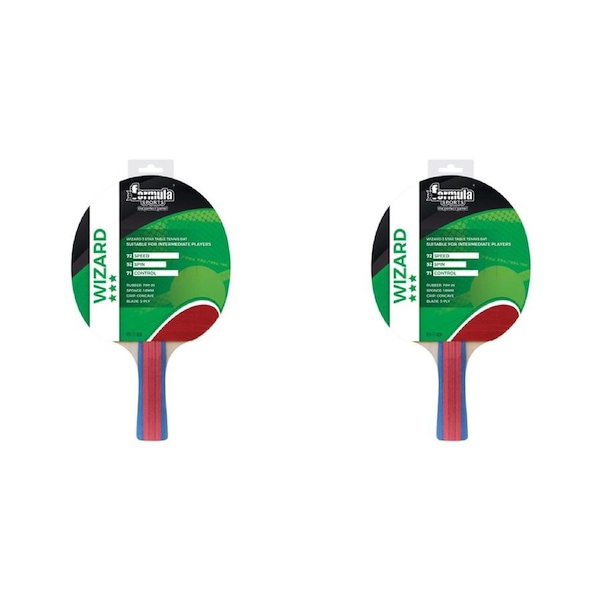 2x Formula Sports Wizard Table Tennis Game Bat/Racket Ping Pong Paddle 3 Star