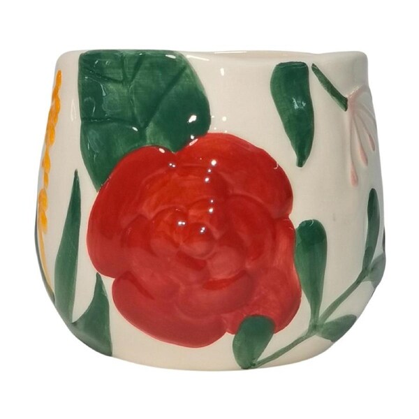 Urban Dahlia Floral Planter Colourful Small 11cm Decorative Garden Decor