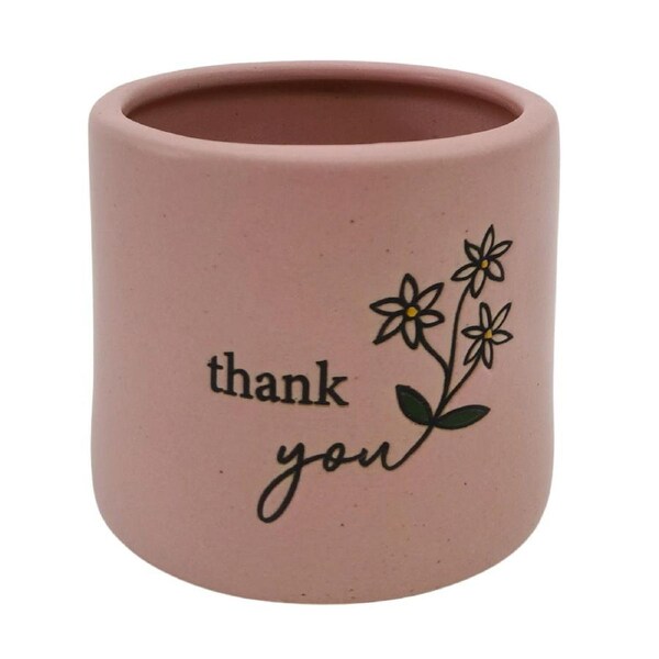 Urban Thank you Vessel Pink 7cm Gift Keepsake Present Ceramic Home Decor
