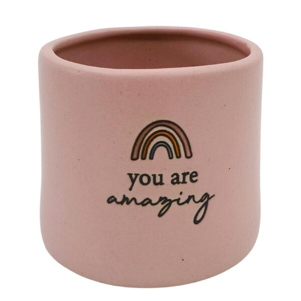 Urban You are Amazing Vessel Pink 7cm Gift Keepsake Present Ceramic Jar/Pot