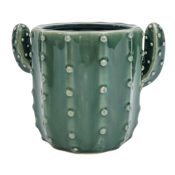 Urban Cactus Planter Pot Green 16cm Home Decorative Outdoor Garden Decor