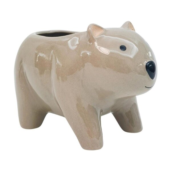 Urban Wombat Planter Pot Grey 16cm Home Decorative Outdoor Garden Decor