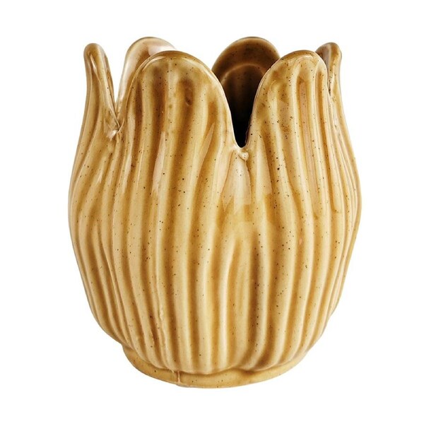 Urban 12cm Ceramic Rylie Petal Planter Plant/Flower Pot Home/Garden Decor YLW