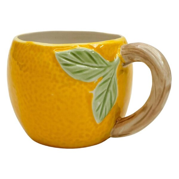 Urban Lemon Tea Mug Yellow 10cm Home Kitchen Decor Drinkware Serveware