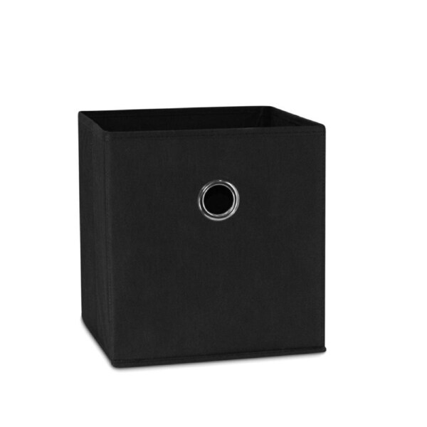 SORTI 27x28x27 CM Black 1X Pack Foldable Folding Storage Cube Storage Box Bookcase Fabric Cube Toy Organiser