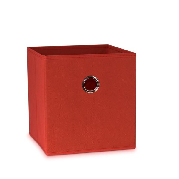 SORTI 27x28x27 CM Red 1X Pack Foldable Folding Storage Cube Storage Box Bookcase Fabric Cube Toy Organiser