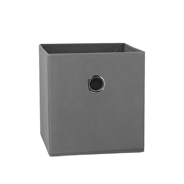 SORTI 27x28x27 CM Grey 1X Pack Foldable Folding Storage Cube Storage Box Bookcase Fabric Cube Toy Organiser