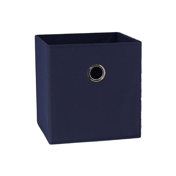 SORTI 27x28x27 CM Dark Blue 1X Pack Foldable Folding Storage Cube Storage Box Bookcase Fabric Cube Toy Organiser