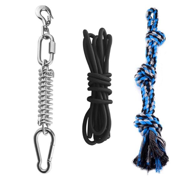 Spring Pole Tug Of War Dog Rope Toy