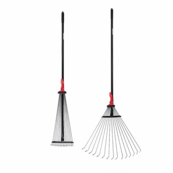 Garden Lawn Tool Leaf Rake Adjustable Head with Telescopic Handle
