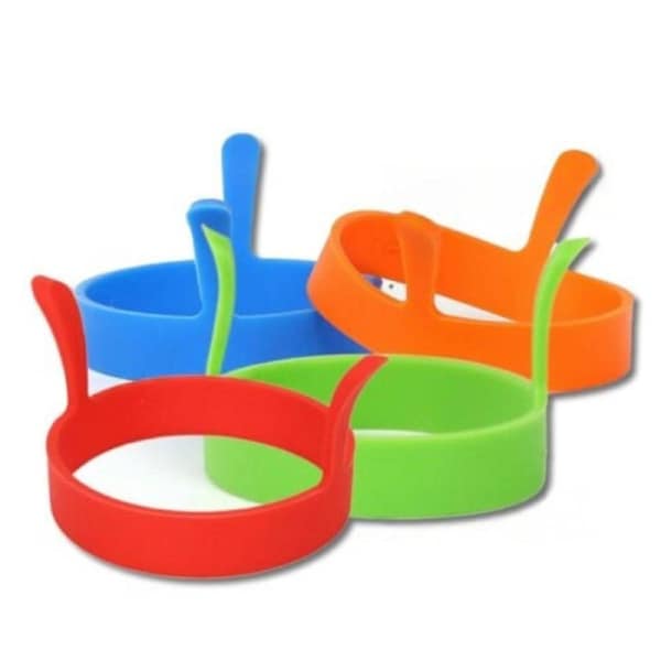 Silicone Egg Rings Non Stick Baking Kitchen Pancake Handles Egg Rings Tools - 4pcs