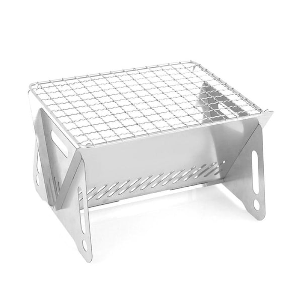 Portable Stainless Steel BBQ Grill Foldable Fire Pit Outdoor Camping Barbecue