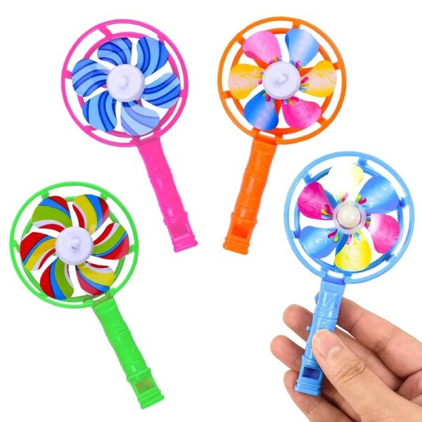 4 Assorted Novelty Whistle Windmills (1 Pack Only)