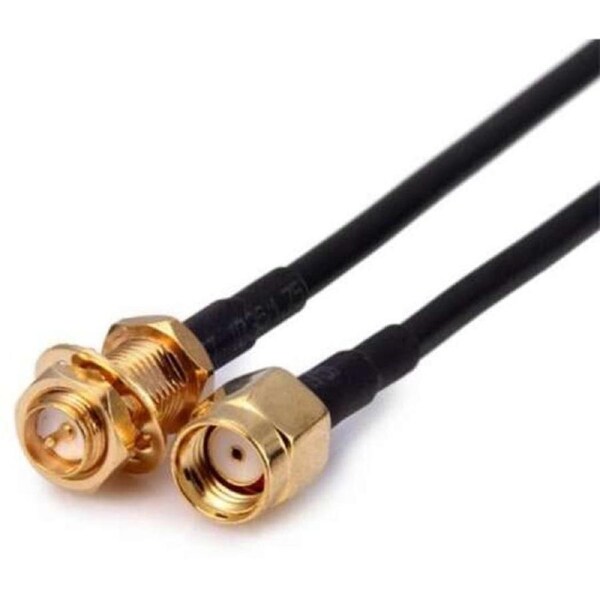 Coax. Connectors Rp Sma Male To Female Connector Pigtail Cable Wifi Router Antenna Extension Black 10M