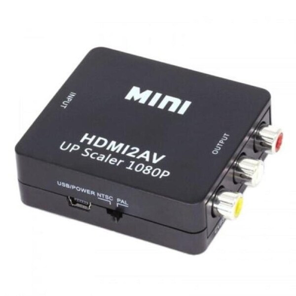 Video Adapters Hdmi To Av Converter Black