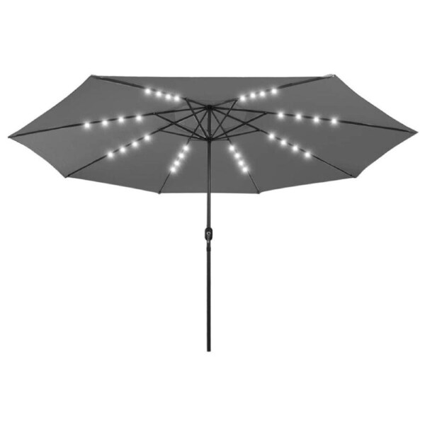 Outdoor Garden Parasol Adjustable Patio Umbrella with Crank Tilt 4m UV-Resistant