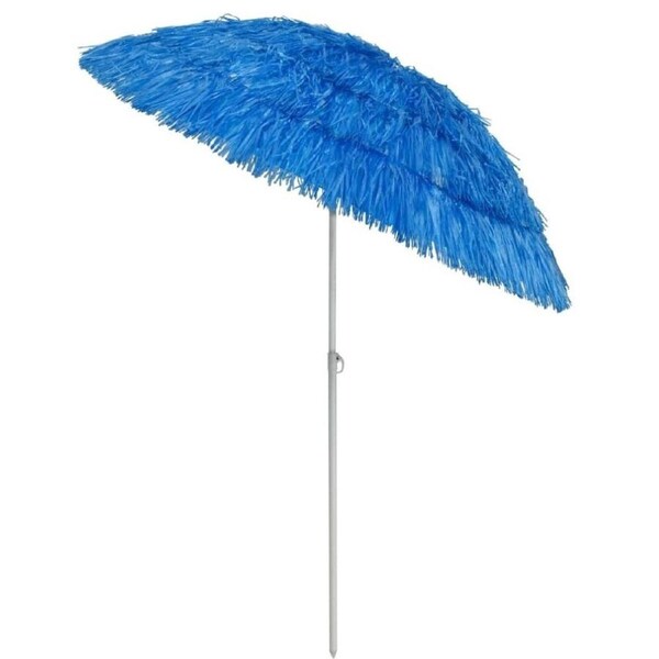 Hawaii Beach Parasol 1.8m Outdoor Sun Umbrella Adjustable Tilt UV Protection Blu