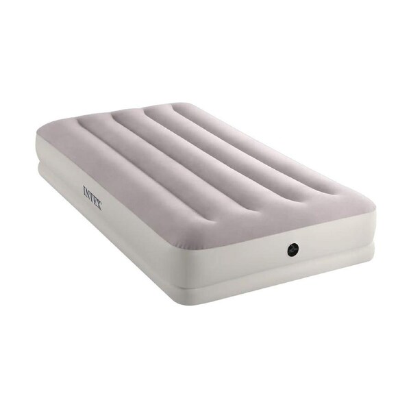 Intex Cream Twin Dura-Beam Prestige Mid-Rise Airbed with USB Pump