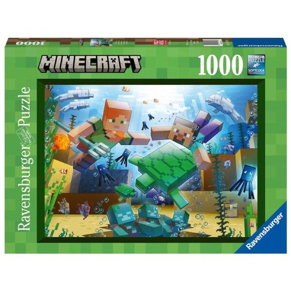 Ravensburger Minecraft Mosaic 1000 Piece Jigsaw Puzzle