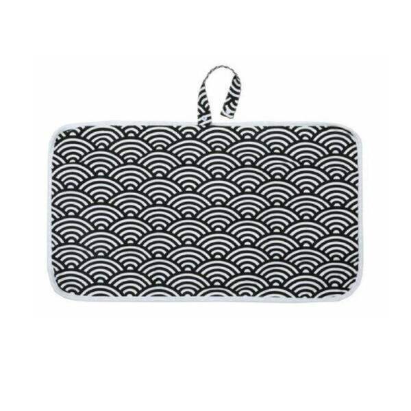 Portable Waterproof Reusable Change Mat Nappy Diaper Cloud Waves Pram Bag
