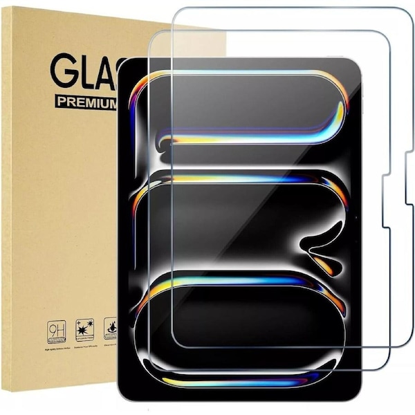 2 Pack Friendly Tempered Glass Protector Case Cover 2024 iPad Air 13" M4