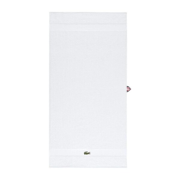 Lacoste LCASUAL Cotton Bath Sheet 90x150cm Quick Dry Bathroom Towel Blanc