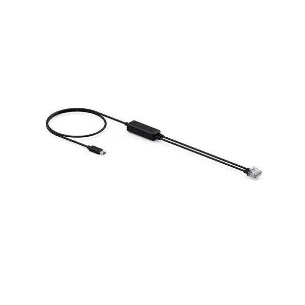 Yealink Telephone cable for WH64/WH65/WH68, Compatible with Cisco/Avaya/Poly/Grandstream/Mitel/Unify phones, without remote control feature