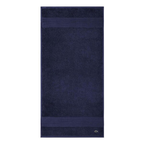 Lacoste LLECROCO Soft 100% Organic Cotton 600gsm Guest Towel Marine 40x60cm