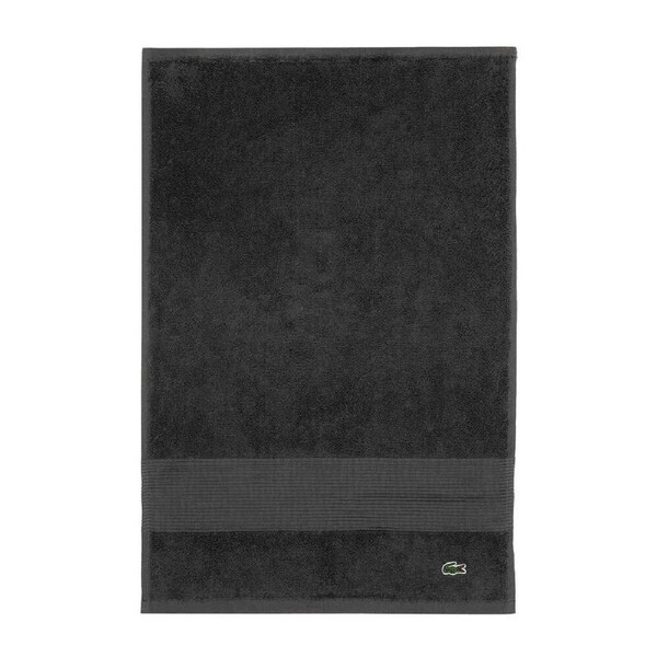 Lacoste LLECROCO Soft 100% Organic Cotton 600gsm Guest Towel Bitume 40x60cm
