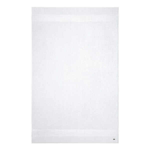 Lacoste LLECROCO Soft Organic Cotton 600gsm Bath Sheet Blanc 100x150cm