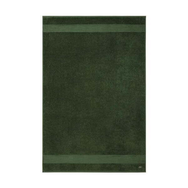 Lacoste LLECROCO Soft 100% Organic Cotton 600gsm Bath Sheet Vert 100x150cm