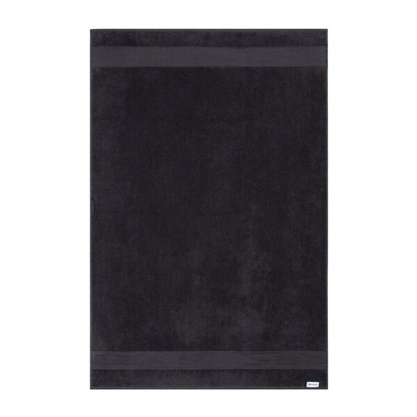 Lacoste LLECROCO Soft 100% Organic Cotton 600gsm Bath Sheet Bitume 100x150cm