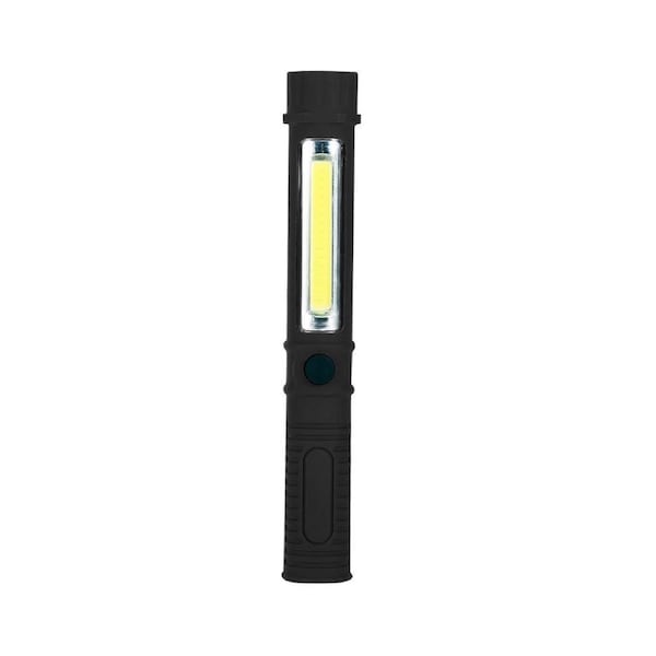 Portable Super Bright LED Pocket Pen Light Magnetic Work Light Flashlight with Clip Black