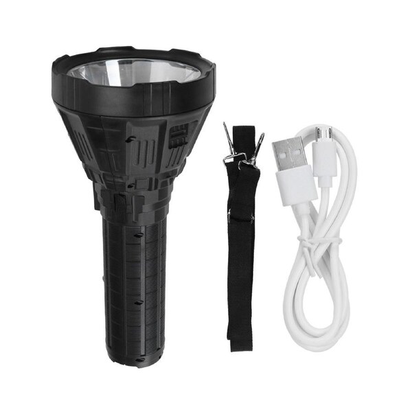 SST40 Electric Torch Strong Light Flashlight Search Light USB Charging for Home Outdoor Use