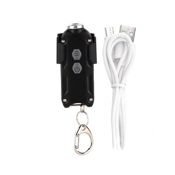 3.7V Mini Portable USB Charging Flashlight Rechargeable Key Chain Pen Clip Torch