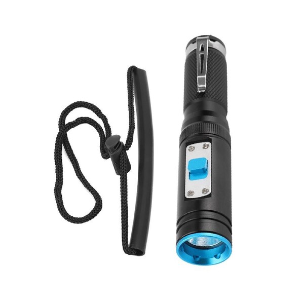 LED UV Black Light Flashlight 365nm Rechargeable Energy Saving Portable UV Blacklight Detector for Finding Scorpions