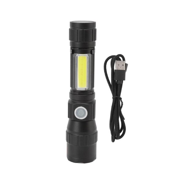 Rechargeable UV Light 7 Modes USB Charging Lightweight Waterproof Pocket LED Flashlight with Clip