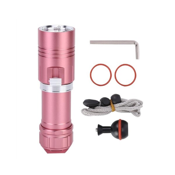 200lm High Bright LED Flashlight USB Rechargeable Torch Light with Magnet for Camping Red