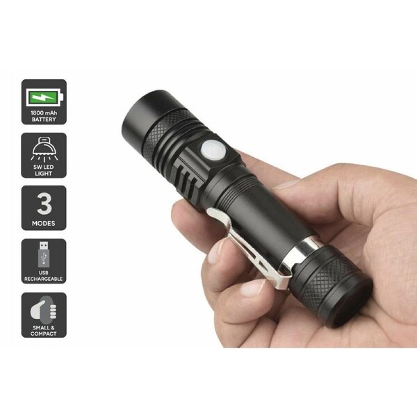 LED Spotlight Rechargeable Handle Flashlight Torch Super Bright Lamp