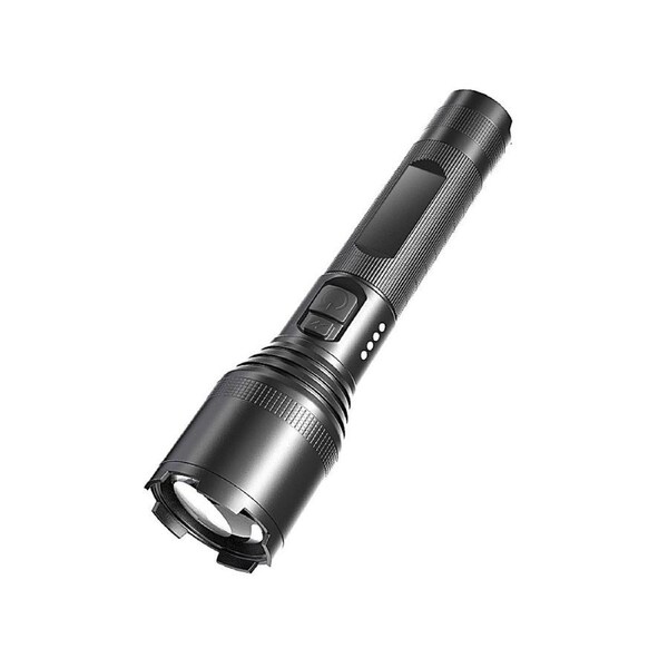 LED Flashlight Rechargeable Zoomable Flashlight with Battery and USB Cable for Hiking
