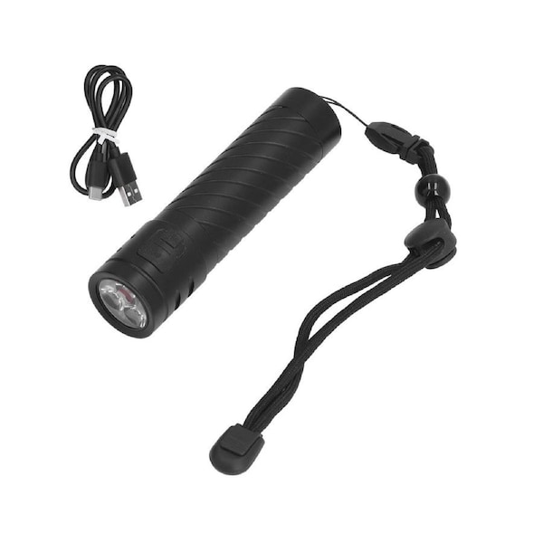 COB LED Diving Flashlight 100m Waterproof Underwater Torch with 3 Light Colors and 7 Lighting Modes