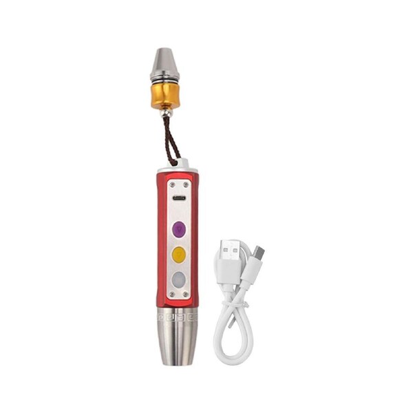 Rechargeable Spotlight Excellent Heat Dissipation Variable Aperture IPX4 Water-proof 350 Lumen Outdoor LED Hand Held Spotlight for Outdoor Black